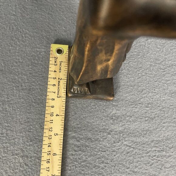 Vintage African Hand Carved Wood Folk Art Tribal Statue Woman Carrying Water - Picture 13 of 14